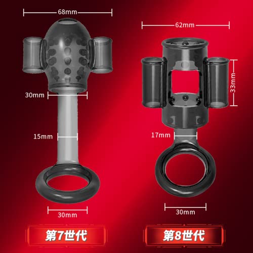 ペニスリング 男性用 12種類振動パータン 10000回/分高速振動 超長イボ刺激 亀頭責め 装着型 ダブルローター付き USB充電式 男性用 (NEW第７世代（紫）) - 画像2