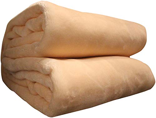 Solaron King Solid Beige Korean Mink Blanket #TOP5