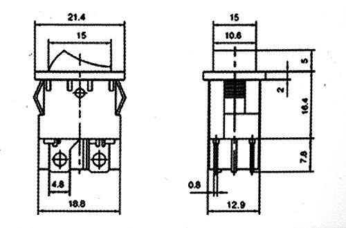 4 On Off Mini Interruttore Basculante 3 Posizioni Interruttore On Off Fai d