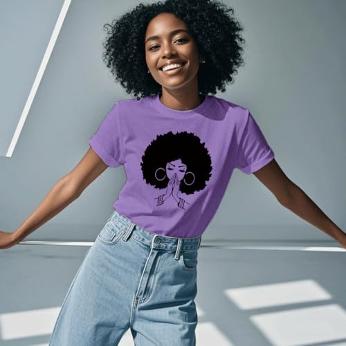 Image of Black History Shirts Black Graphic tees for Men and Women, Magic Fashion Afro American Natural Hair Vintage Melanin T-Shirts