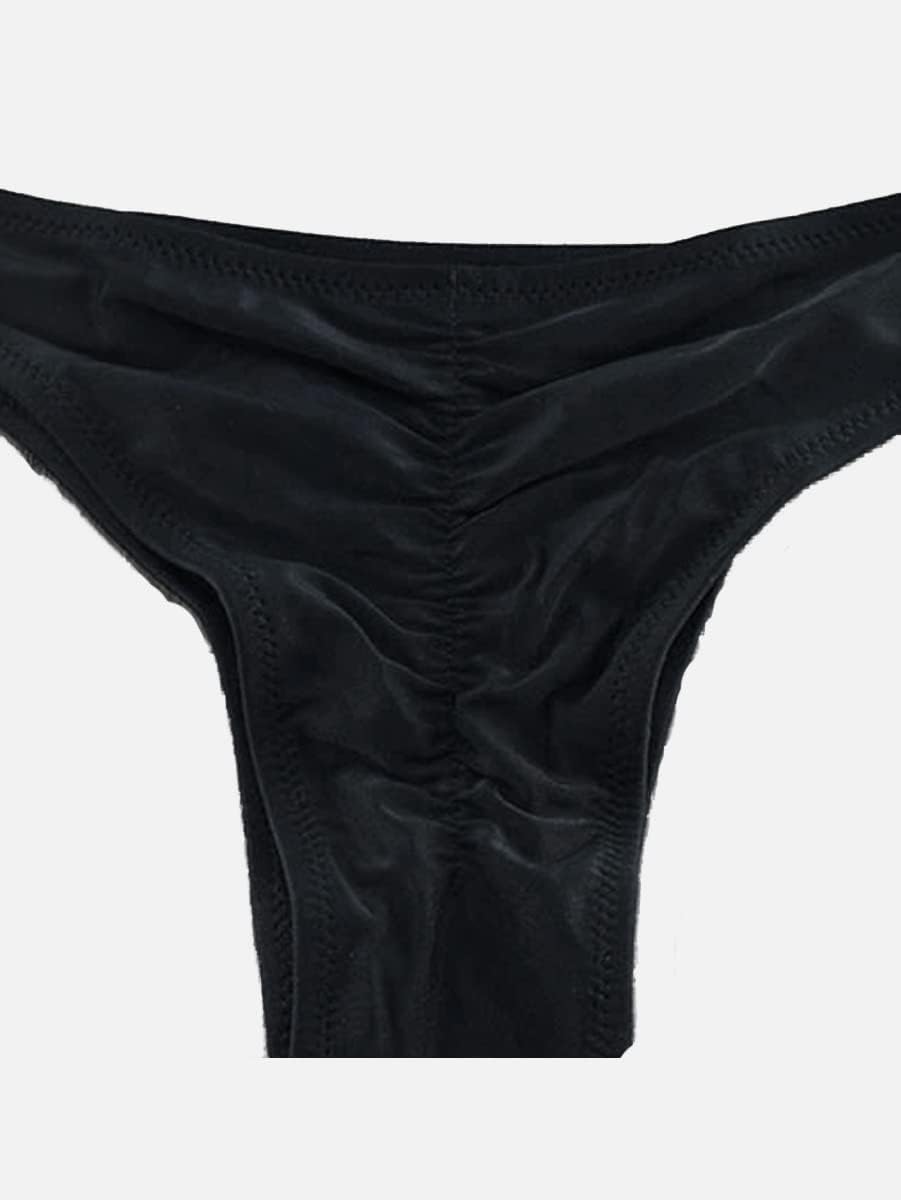 YELAIVP Women's Bikini Bottom Tie Side Swimsuit Bottom Cheeky Butt Ruched Bathing Suit Bottoms - Image 5