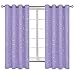 BGment Star Room Darkening Curtains for Bedroom - Grommet Thermal Insulated Silver Star Print Kids Curtains for Girl Room, Set of 2 Panels, Lilac, 52 x 63 Inch