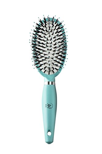 Leyla Milani Hair Detangler Brush - Miracle Brush Human Hair Brushes for Sensitive Scalp, Gentle Detangling, Shine, Volumizing, Nylon Boar Bristle, Best Paddle Brush for Women, Men, Kids