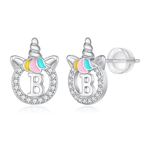 Unicorn Gifts for Girls Earrings - Unicorn Gifts for Girls Unicorn Jewelry | Hypoallergenic Girls Earrings for Kids Little Girls Earrings Toddler Earrings Girls Jewelry Unicorn Gifts for Teen Girls Cover