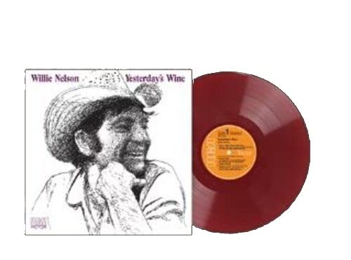 Yesterdays Wine - Exclusive Limited Edition Burgundy Colored Vinyl LP -  Willie Nelson