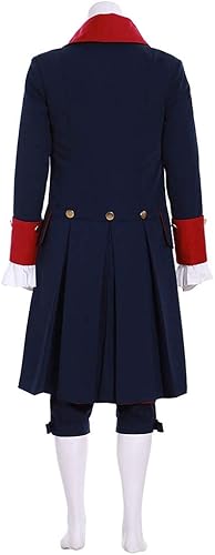 Miniatura 3 de Colonial Hamilton Colonial Militar Disfraz Musical Hamilton Alexander Hamilton Chaqueta Azul
