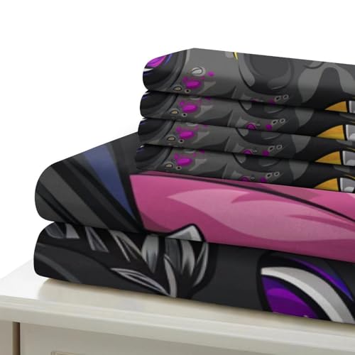 Housse de couette dragon 3D en microfibre 140x200 cm avec taies - 6