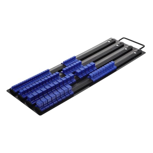 Organizador de enchufes metálico de 80 piezas azul bandeja 480 mm 4