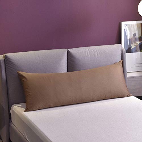Image of Cotton 300 TC Pillow Cover, Full, Brown, 2 Pieces