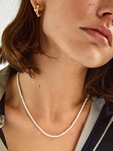 Round Imitation Pearl Necklace Wedding Pearl Necklace For Brides White #TOP2