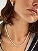 YorzAhar Round Imitation Pearl Necklace Wedding Pearl Necklace for Brides White