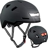XNITO Bike Helmet with LED Lights - Urban Bicycle Helmet for Adults, Men & Women - CPSC & NTA-8776 D