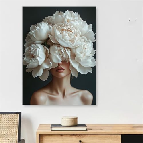 Peinture numéro adulte avec cadre 80x120cm pour créer une décoration murale zen au salon