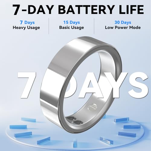 Image of Smart Rings for Women Men,Sleep Tracking Wearable,Fitness Tracker Ring with Step /Heart Rate /Blood Oxygen /Distance /Calorie,Clock Vibration,No Subscription Fee,5ATM Waterproof, iOS&Android(Gold 9)