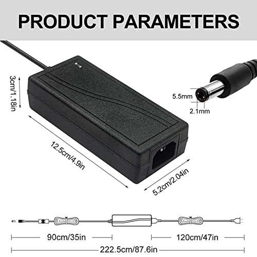 Image of 24V 6A 144W AC Power Supply Adapter, 100-240V AC to DC, 5.5mm x 2.1mm DC Plug, for LED Strip Lights, CCTV Cameras, Other 24V Devices
