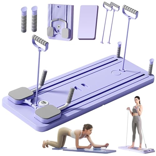 Reformador de pilates y tabla de abdominales con rodillos de alta resistencia para fitness