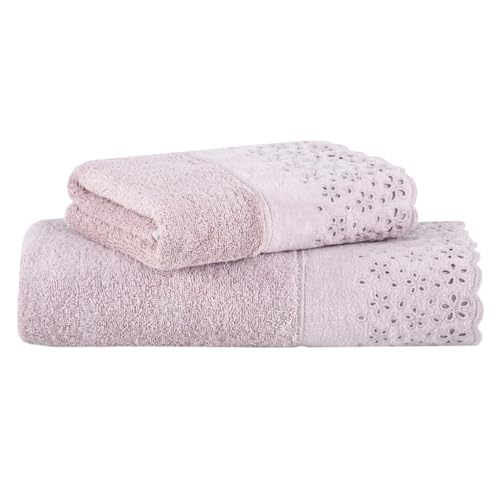 Buddemeyer Jogo de Toalhas Crystal Banho Rosa 2 peças