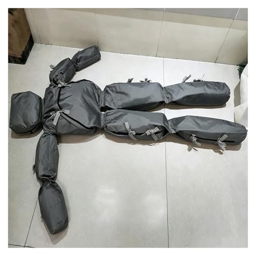 MZZKFC Man Overboard Training Manikin 5.6 5.7ft,Full-Body Adjustable Weight Water Rescue Training Dummy,Floating Drowning Simulation Mannequin for Lifeguard(Gray 5.6 ft/1.7m,66 lbs/30kg)