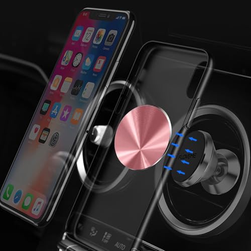 AJUNLKVDR 4pcs Handy Magnet,Magnet für Handy,Metallplatte Magnetplatte,Phone Aufkleber Magnetische,Mobiltelefone Auto Magnete,Selbstklebend Handymagnet Klebemagnete (Rose)