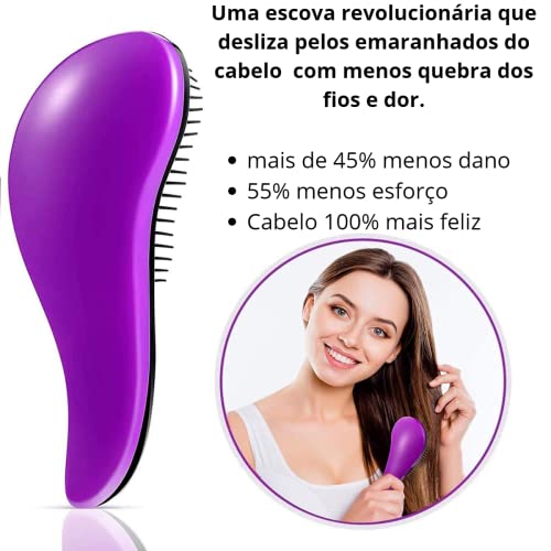 Escova de Cabelo Desembaraçadora Mágica Anti Queda Capilar, multicolor