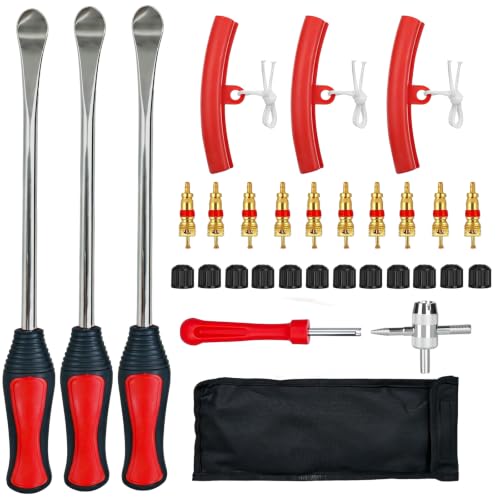 31 Piezas Palanca de Neumáticos, con Palancas de Neumáticos Protectores de Lanta de Rueda, Palancas Neumaticos Moto para Bicicletas, Motocicletas, Coches, Scooters