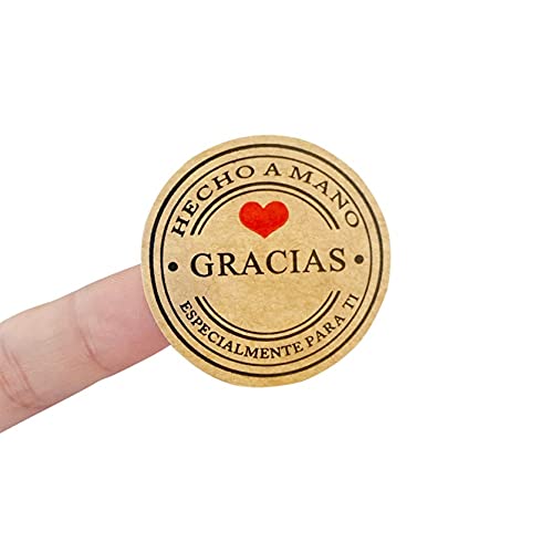 100Pcs/Lot Multiple Styles Kraft Gracias Spanish Thank You Labels Stickers Handmade Scrapbooking #TOP5