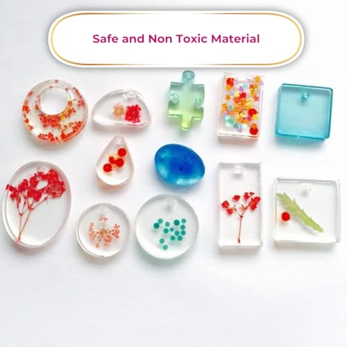 Image of Oytra Resin Art Kit with Moulds and Tools Dried Flowers for Jewellery Making Materials DIY Floral Earrings Silicone Mold Craft Supplies for Beginners