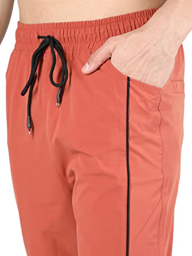 Image of CHKOKKO Men's Regular Fit Mid Rise Solid Sports Running Gym Track Pant Lower With Pocket