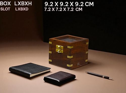 Image of Royal Craft Expertise Single Watch Box for Men - Travel-Friendly Velvet-Lined Watch Display Case | Handmade Dark Indian Rosewood Watch Organizer | Elegant Gift Box for Special Occasions