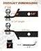 DEEAGLE 2 inch Ball Hitch with Pin, Heavy Duty Steel Receiver Hitches, Trailer Ball Hitch Fits 2 inch Receiver, 6000lbs, 2 in Drop