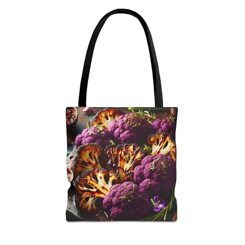 Premium Tote Bag - Roasted Purple Cauliflower Steaks Design with