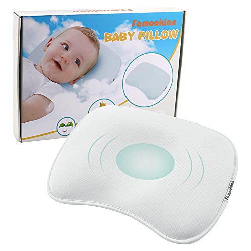 Baby Head Shaping Pillow Newborn Pillow Corn Fiber Infant Pillows Breathable Sweat Absorbing Pillows for Baby 0-12 Months One-Piece Molding Infant Pillow Kids Styling Pillow