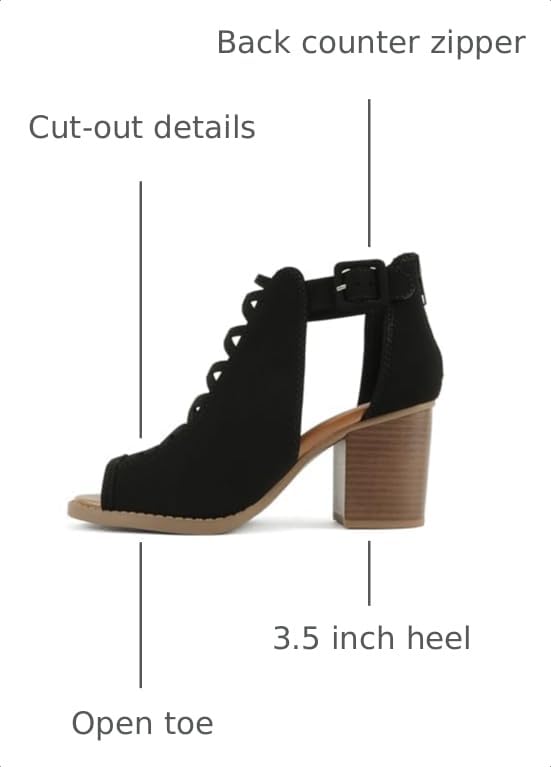 Image of Soda Aran ~ Women Open Toe Crisscross Straps Back Zipper High Heel Fashion Sandal with Adjustable Ankle Strap