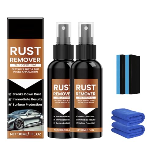 Nexa Rust Remover Spray, 2025 Upgrade Rust Remover for Metal, Multipurpose Rust Stain Remover, Heavy Duty Metal Cleaner, Iron Stain Cleaner Heavy Duty Rust Dissolver for Metal, Tools, Cars (2pcs)
