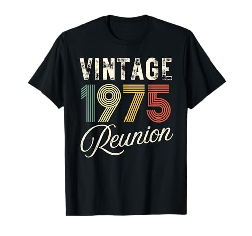 Vintage Class of 1975 75 Reunion 50th High School Alumni Tee T-Shirt