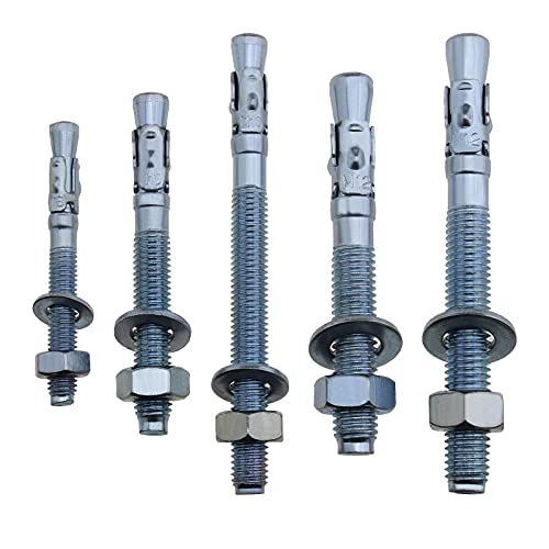 25 Set Expansion Screw Bolts External Hex Nut Expansion Sleeve Anchor Bolt Fixing Anchors M10X90 M10X120 M12X100 M12X120Mm #TOP11