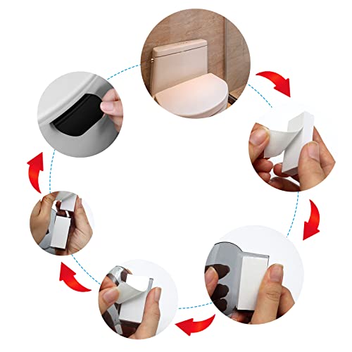 Llmsix 3 Pcs Toilet Seat Lifter Toilet Seat Handle Tool Toilet Lid Lifter Cover Avoid Touching Toilet Accessories For Bathroom, Home, Travel, Office, Hotel, 3 Colors (White,Black,Grey) #TOP7