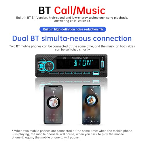 Radio para auto Bluetooth con pantalla LCD 4.1 pulgadas miniatura 4
