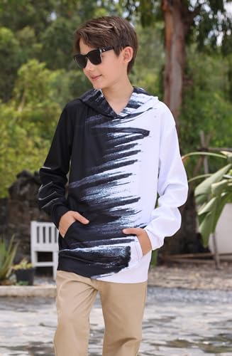 Image of Lovekider Boys Softball Hoodies 13-16 Years Old Kids Novelty Sports Hooded Sweatshirt with Big Pocket 3D Print Baseball Pullover Hoodie