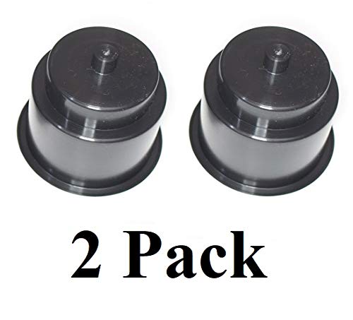 Portavasos plástico negro universal con drenaje (2 unidades) miniatura 2