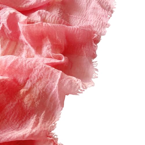 Image of Crinkled PolyCotton Scarf for Women - 180 x 90 cm Stole for Women | PolyCotton Scarf for Summers, Head Cover for Women | Lightweight Scarf for Women | Women Accessory
