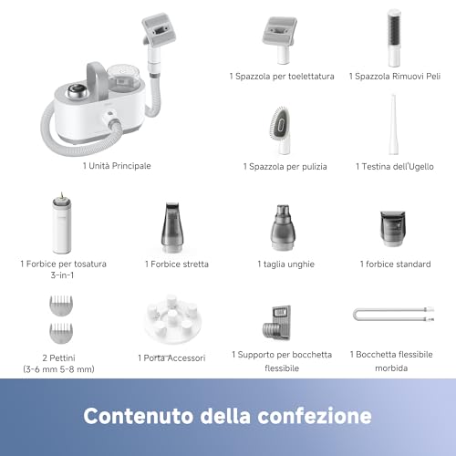 Mova G1Pro Gatto/Cane Aspirapolvere + Tagliacapelli - 8