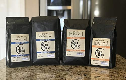 Salted Caramel - 2Lb Flavored Cold Brew Coffee Grounds - Inspired Coffee Co #TOP3