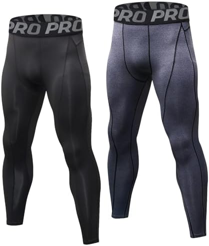 LNFINTDO 2 Pack Mens Running Leggings Sports Compression Tights Cool Dry  Base Layer for Workout Athletic Training Cycling Gym, 2pack Black  Line+gray, Large : Amazon.sg: Fashion