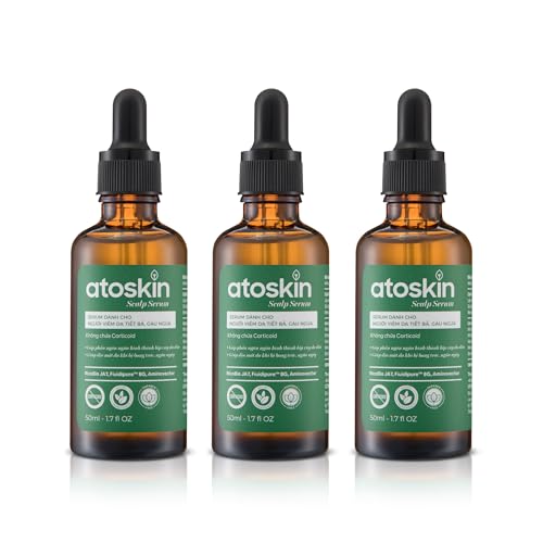 Atoskin Scalp Serum (3 Pack) – for Seborrheic Dermatitis - with Botanical Extracts, Zinc PCA &...