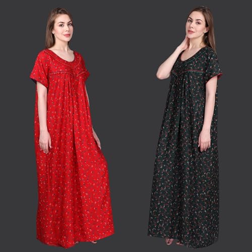 Image of Women's Alpine Floral Print Maxi Night Gown