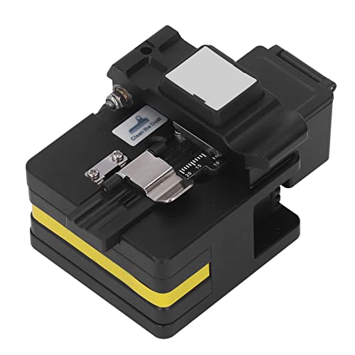Fiber Cleaver Cold Tion, Connection Hot Melting Precision Machined?????? Tion, Optic Cable Wire Cutters Cutter Cutting Tool with Waste Box Black (Black)