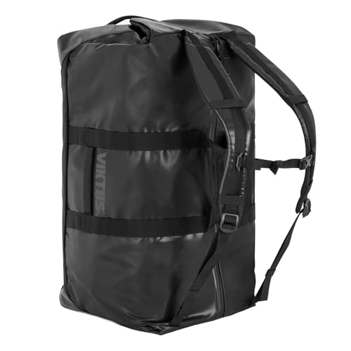 VIKTOS Never Comin' Back Again XL 100-Liter Tactical Gear Duffel, Water-Resistant 600D TPU-Coated Upper, 900D Base, Padded Carry Handles & Backpack Straps, Black3