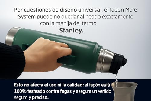 Miniatura 4 de Tapon Mate System Para Termos Stanley - Precision Perfecta Para Mate - Lid-Er By Yaya Market Compatible Con 473 Ml, 750 Ml, 1l, 1.4l, 1.9l Pico Cebador Stanley