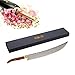 CO-Z Champagne Saber with Box, Champagne Knife Wine Opener with Wooden Handle and Gold Accents, Stainless Steel Bottle Opener 16.5